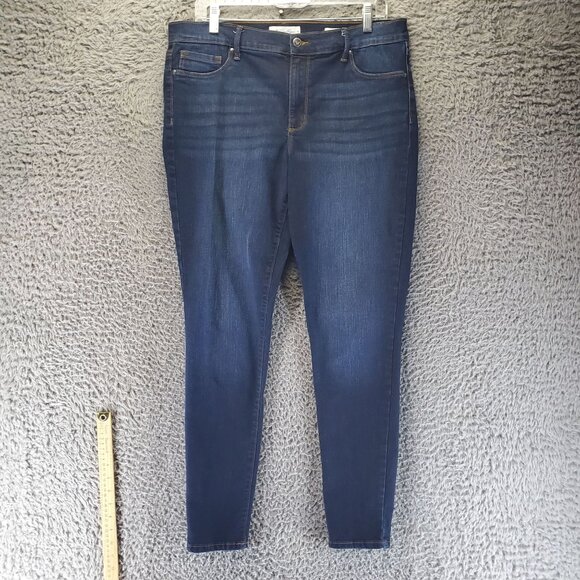 Jessica Simpson Jeans Womens 14 Blue Poppy Mid-Rise Skinny Stretch Denim - Picture 1 of 15